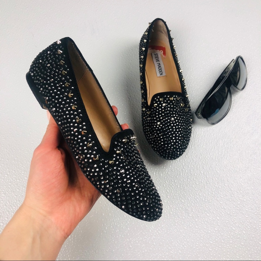 Steve Madden Rockstud spiked studded loafers flats